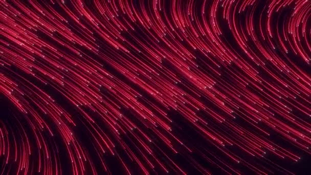 霓虹灯的未来流 粒子尾迹背景 通信和技术概念 无缝圈 — 图库视频影像