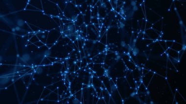 Noktalardan ve çizgilerden soyut teknoloji geçmişi. Pleksus uzayı geometrik arkaplan