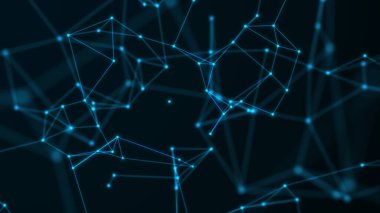 Noktalardan ve çizgilerden soyut teknoloji geçmişi. Pleksus uzayı geometrik arkaplan
