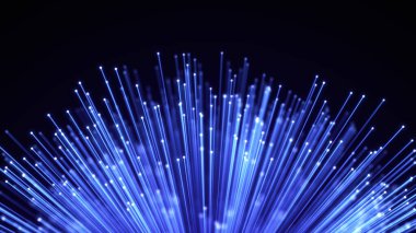 Optik fiber kılıf soyut arka plan. Parlak Optik kablo demeti