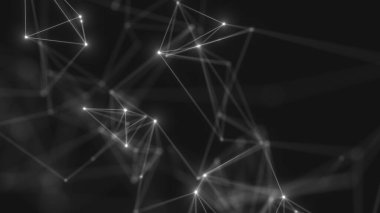 Noktalardan ve çizgilerden soyut teknoloji geçmişi. Pleksus uzayı geometrik arkaplan