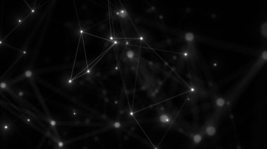 Noktalardan ve çizgilerden soyut teknoloji geçmişi. Pleksus uzayı geometrik arkaplan