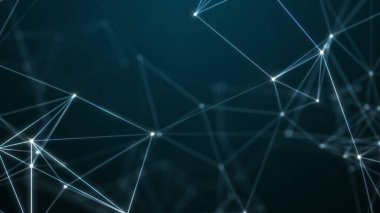 Noktalardan ve çizgilerden soyut teknoloji geçmişi. Pleksus uzayı geometrik arkaplan