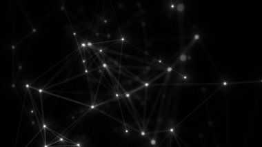 Noktalardan ve çizgilerden soyut teknoloji geçmişi. Pleksus uzayı geometrik arkaplan