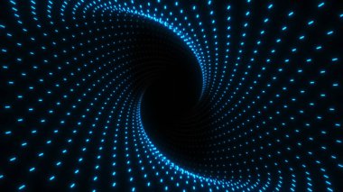 Soyut Plexus tüneli. Noktalar ve çizgiler bağlantılı.