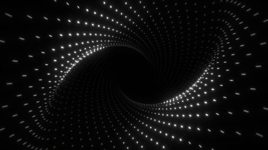 Soyut Plexus tüneli. Noktalar ve çizgiler bağlantılı.