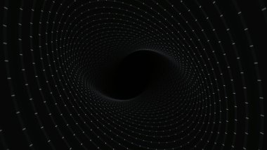 Soyut Plexus tüneli. Noktalar ve çizgiler bağlantılı.