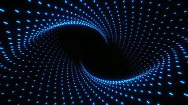 Soyut Plexus tüneli. Noktalar ve çizgiler bağlantılı.