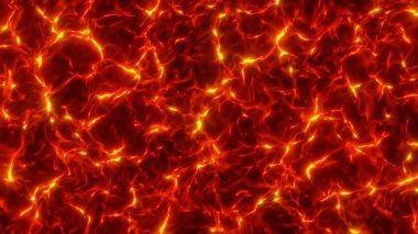Soyut magma, arkaplanda pürüzsüz fraktal dalgalar akan lav. Arkaplan gibi ateş
