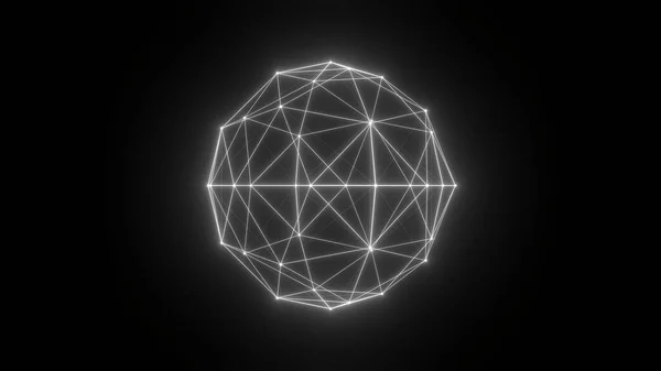 Sphere HUD element. Plexus style connecting lines and dots.