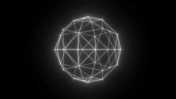 球体Hud元素 丛连接线条和圆点的风格 — 图库照片