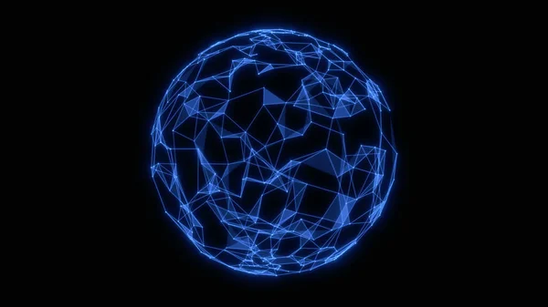 要約技術線や点からの球の背景 幾何学的背景 — ストック写真