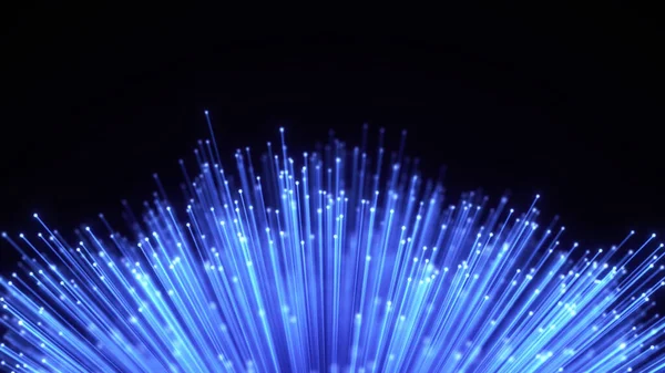 Optical fiber sheaf abstract background. Glowing bundle of Optic cables