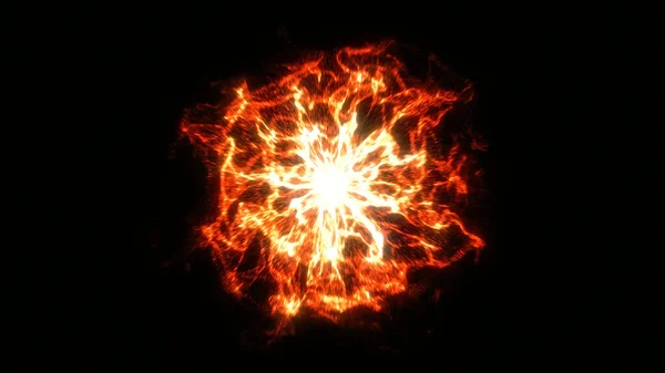 Abstract glowing plasma burst. Energy explosion flame wave