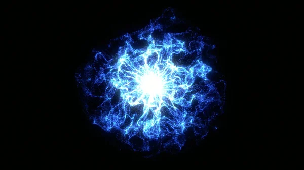 Abstract glowing plasma burst. Energy explosion flame wave