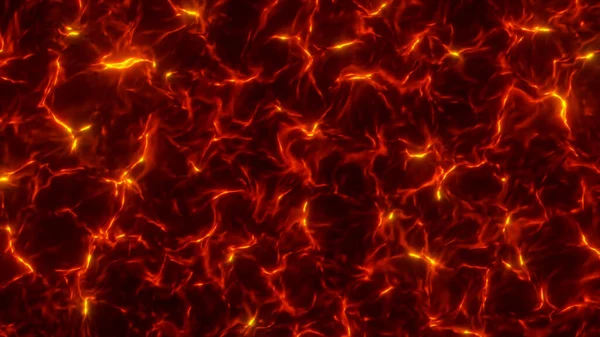 抽象的なマグマ 溶岩が滑らかなフラクタル波の背景を流れる 背景のような炎 — ストック写真