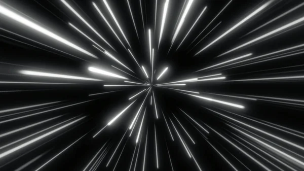 宇宙を通って 宇宙飛行士 抽象粒子 ネオン線の背景 — ストック写真