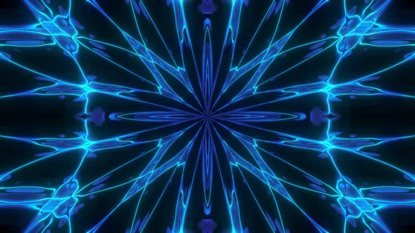 Abstraktes Kosmisches Chaos Symmetrischer Kaleidoskop Hintergrund Aus Flüssigen Hypnotischen Strahlen — Stockfoto