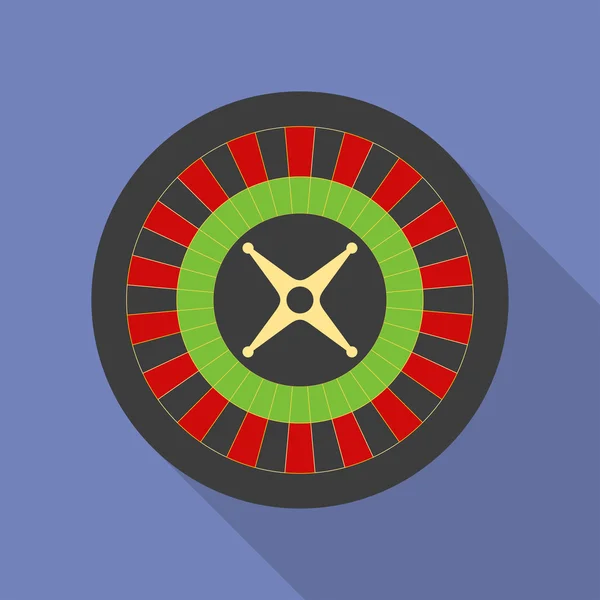 Icona della roulette. Stile piatto moderno con una lunga ombra — Vettoriale Stock