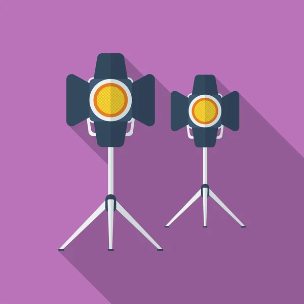 Icono de lámpara de cine o encendedor. Estilo plano — Vector de stock