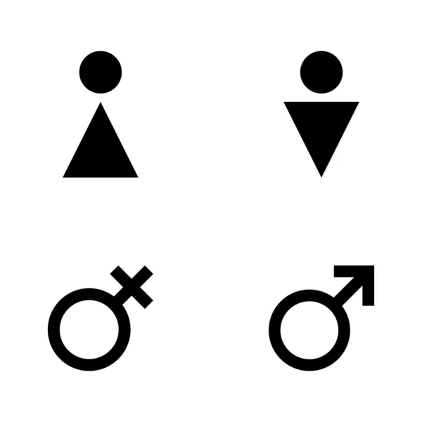 Male and Female symbols, icons, signs — Stock Vector