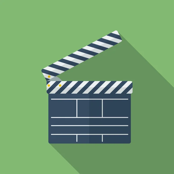 Film Clapper simgesi. Düz stil
