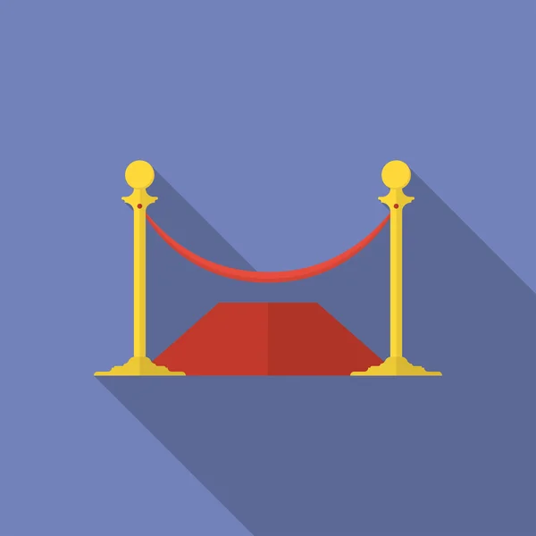 Icône de barrière de corde. Style plat — Image vectorielle