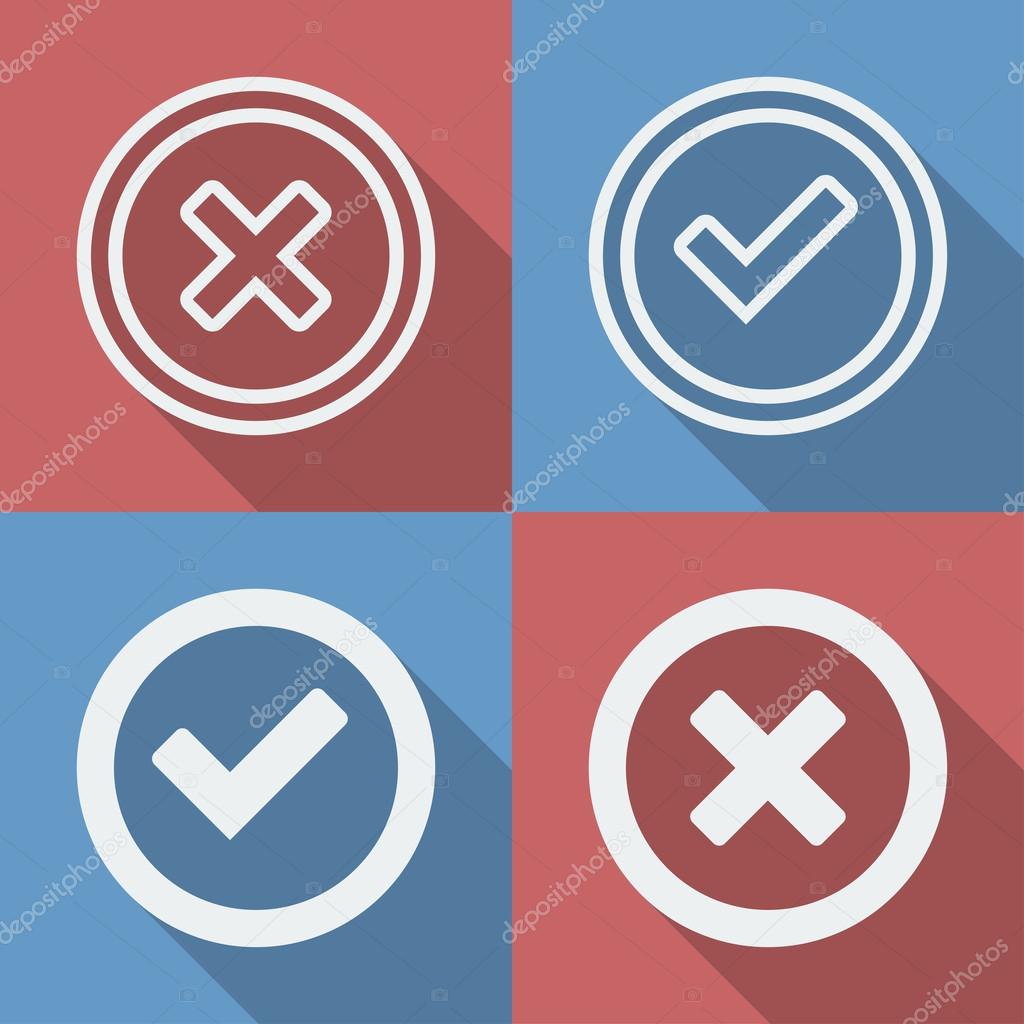 Set of check mark icons