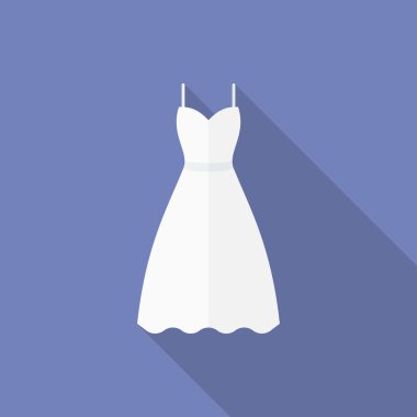 Simge bir gelinlik. Düz stil