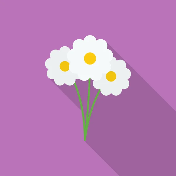 Bloemen pictogram. Vlakke stijl — Stockvector