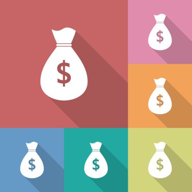 Para çantasını dolar işareti simgesi