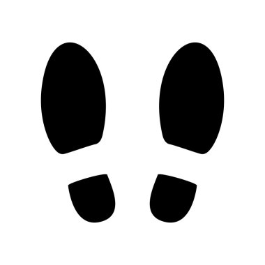 Shoe prints or Footprint icon. clipart