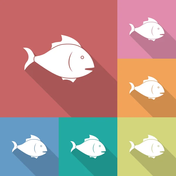 Icône de poisson — Image vectorielle