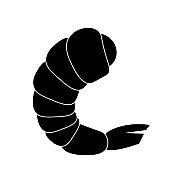 Icon of shrimp — Stock Vector