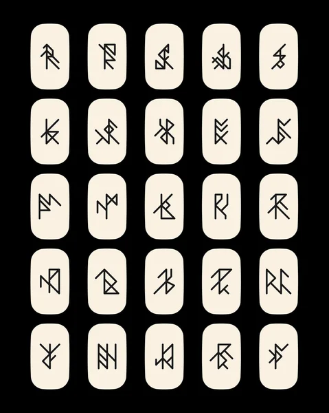 Conjunto de runas antiguas abstractas — Vector de stock