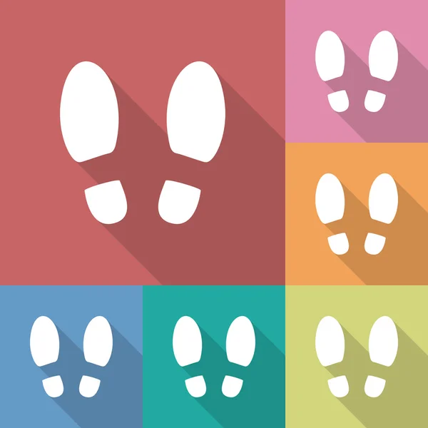 Shoe prints or Footprint icon. — Stock Vector