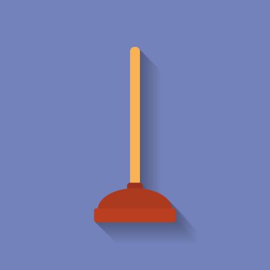 Tuvalet lavabo pompası simgesi. Düz stil