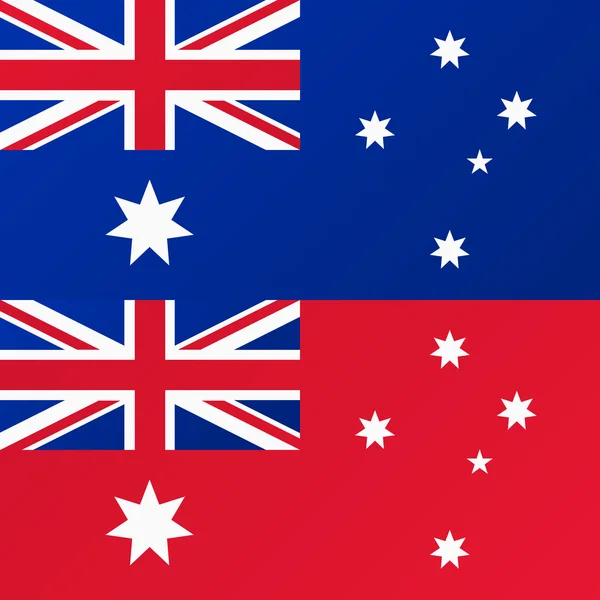 Avustralya, Avustralya kırmızı Teğmen bayrağı — Stok Vektör