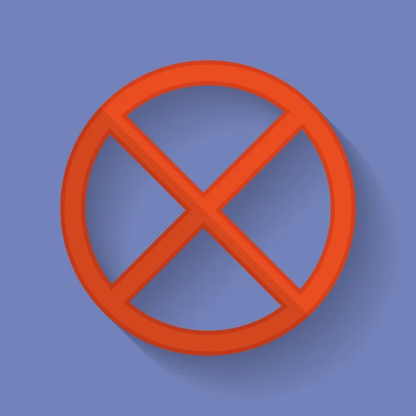 Знак заборони плоский значок — стоковий вектор