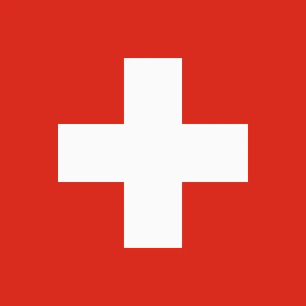 Flagge der Schweiz — Stockvektor