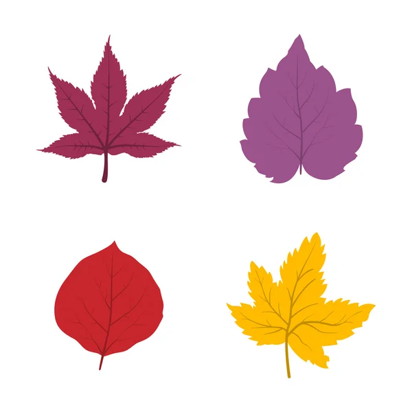 Icon set of Leaves — Stock Vector