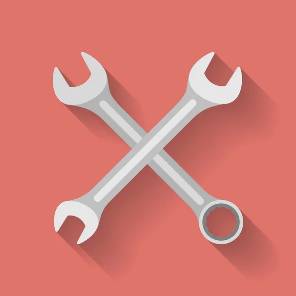 Icon of Wrench. Flat style — Stock Vector
