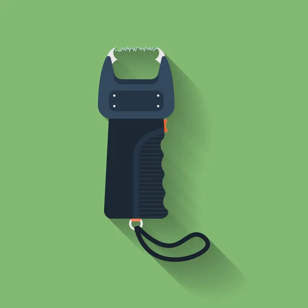 Pictogram van stun gun. Vlakke stijl — Stockvector