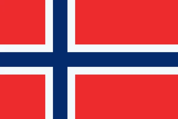 Vlag van de Noorwegen — Stockvector