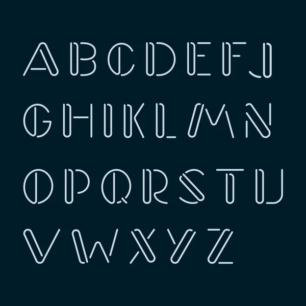 Handmade latin, english alphabet, font. — Stock Vector