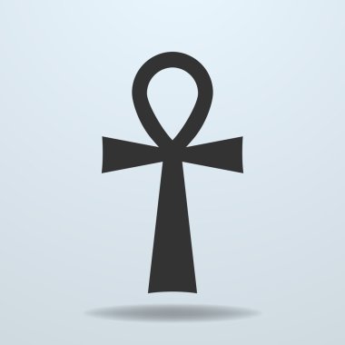 Mısır çapraz, ankh sembolü. Vektör simgesi