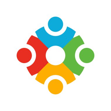 Logo şablonu kullanarak daireler. Sosyal ağ kavramı