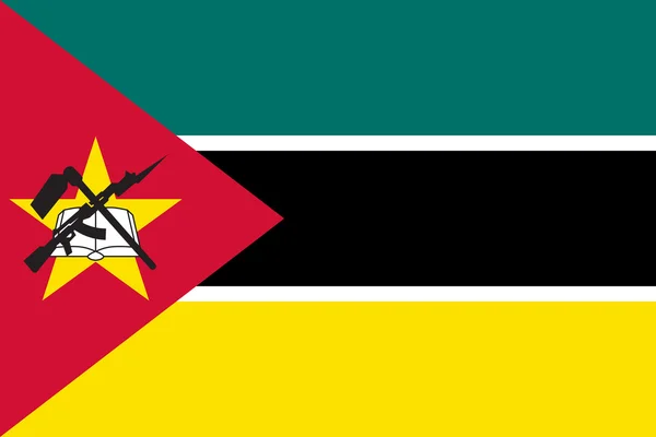 Flagge von Mosambik — Stockvektor