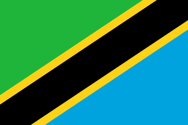 Flagge von Tansania — Stockvektor
