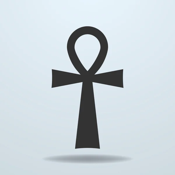 Croix égyptienne, symbole ankh. Icône vectorielle — Image vectorielle